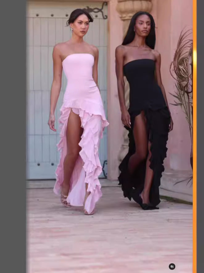 The Capri Ruffled Evening Dress