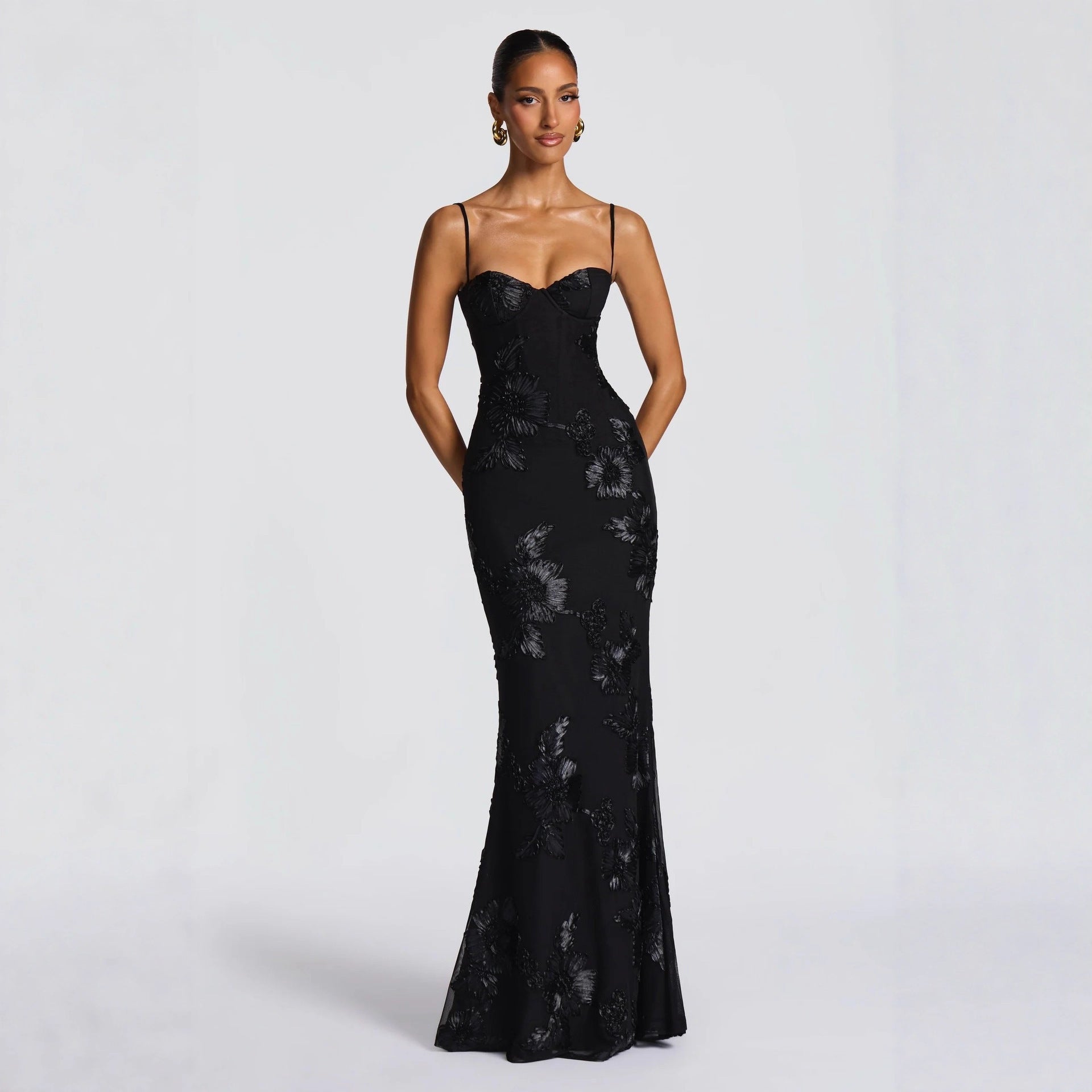 Valentina Backless Detail Evening Dress