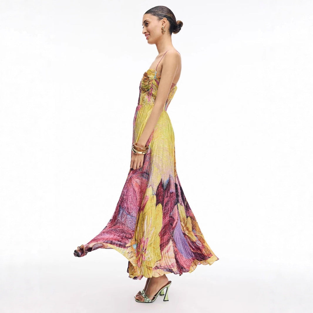Celeste Floral Patterned Evening Dress