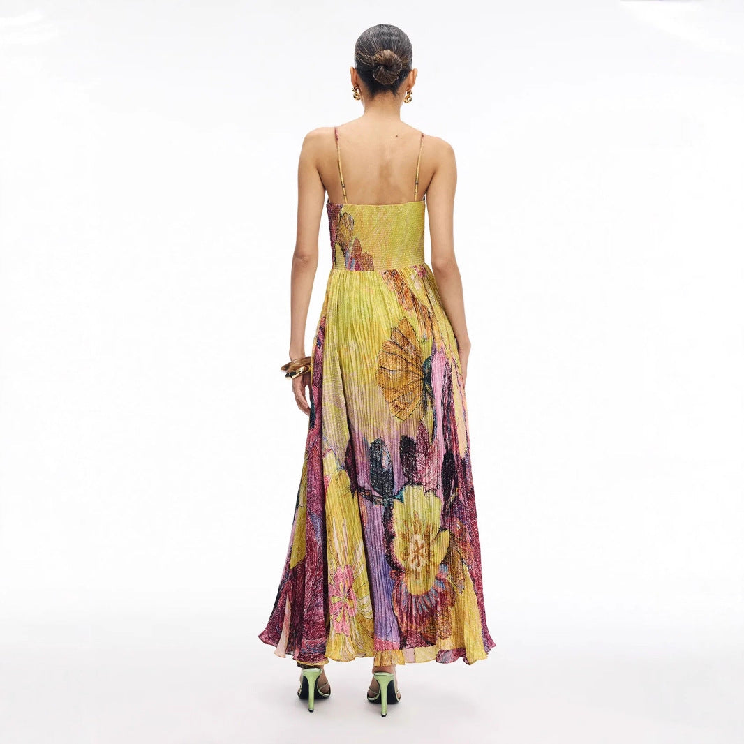 Celeste Floral Patterned Evening Dress