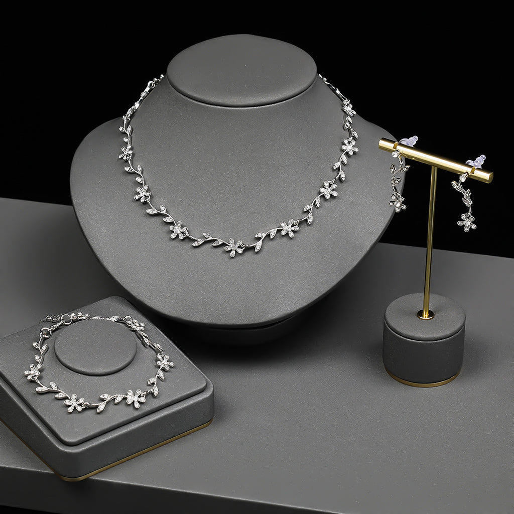Leaf Necklace and Ear ring Set
