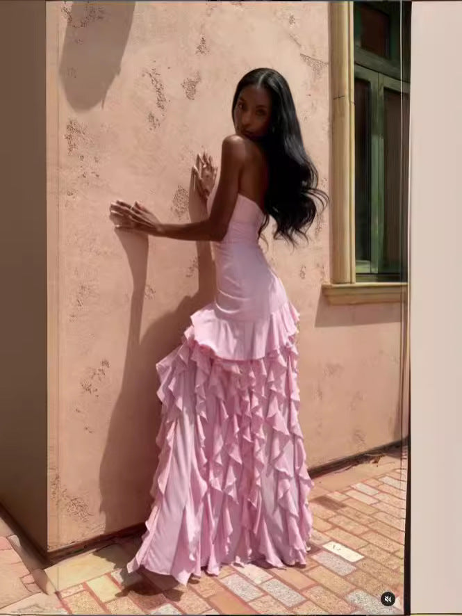 The Capri Ruffled Evening Dress