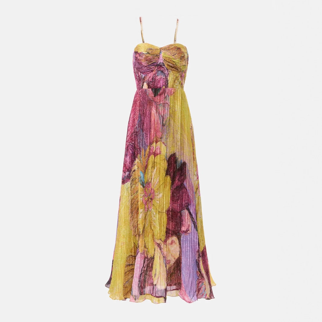 Celeste Floral Patterned Evening Dress