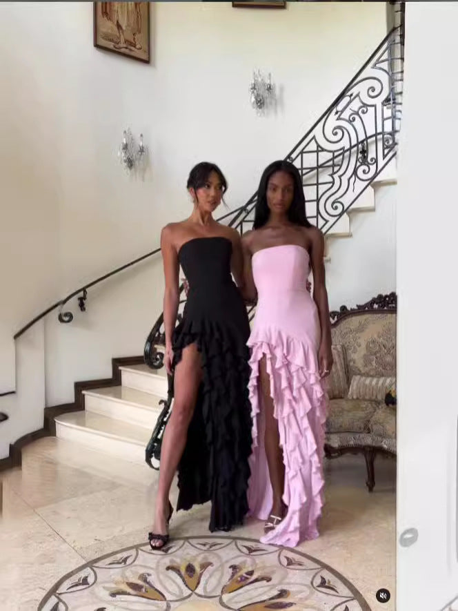 The Capri Ruffled Evening Dress