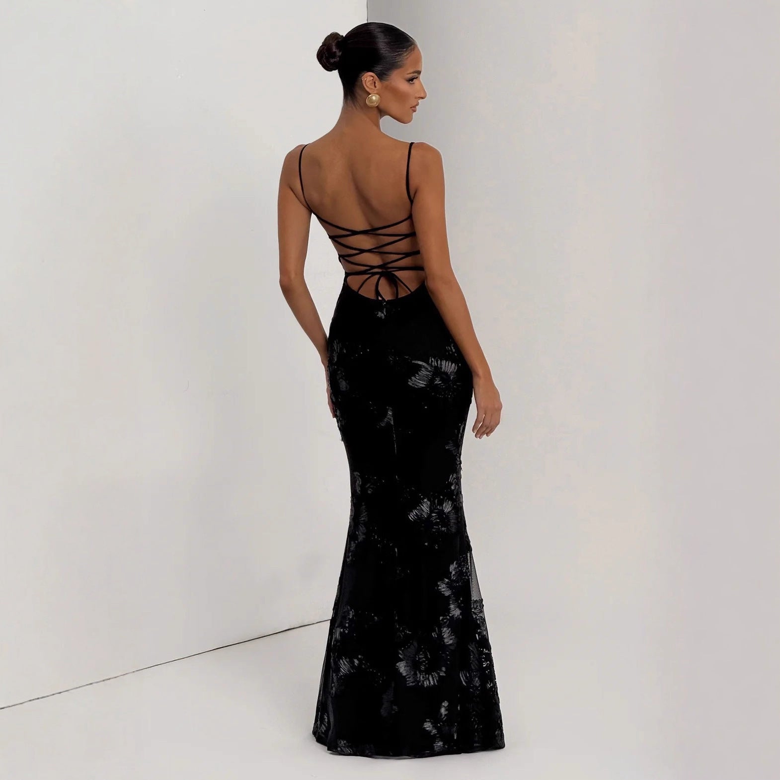 Valentina Backless Detail Evening Dress