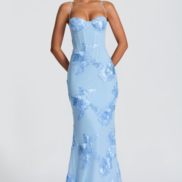 Valentina Backless Detail Evening Dress