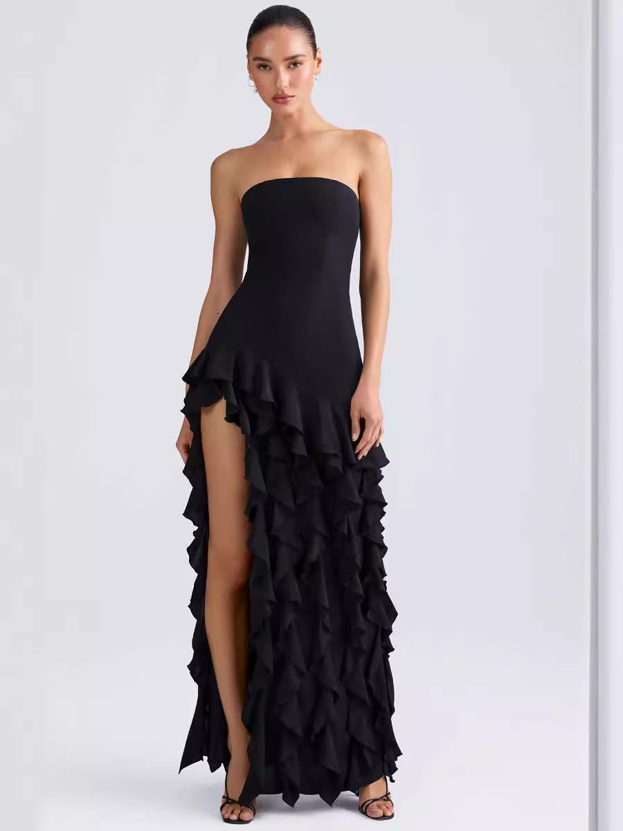 The Capri Ruffled Evening Dress